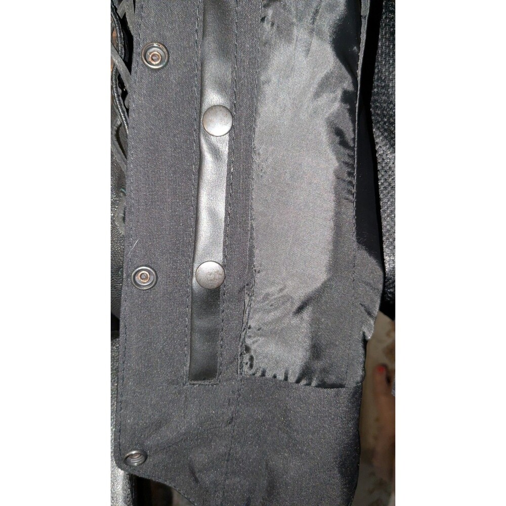 Milwaukee Leather 1254 Women's Black Leather Motorcycle Rider Vest w/ Side Laces - Picture 5 of 11